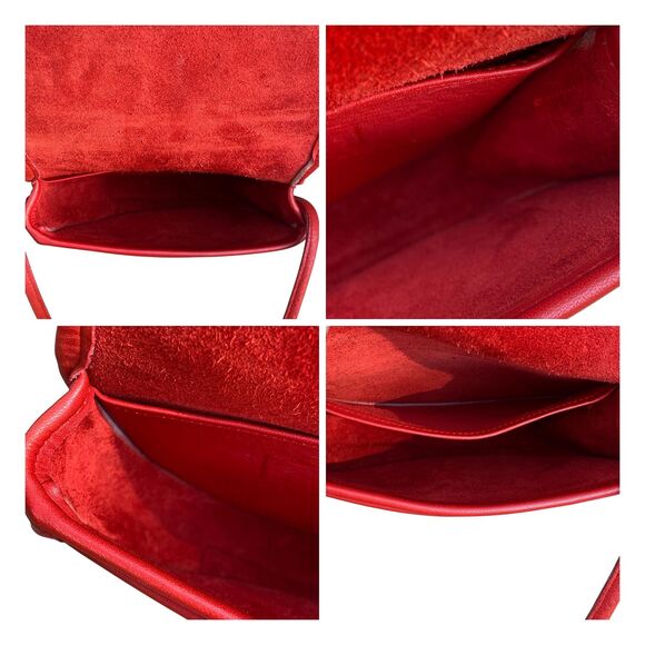 Vintage Coach NYC Mini Bag 9825 Red Leather Crossbody Bag with Hangtag - Picture 8 of 10